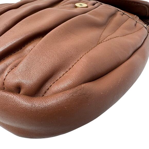 Miu Miu Brown Coffer matelassé leather hobo/shoulder bag with Braided Handle - Picture 16 of 16